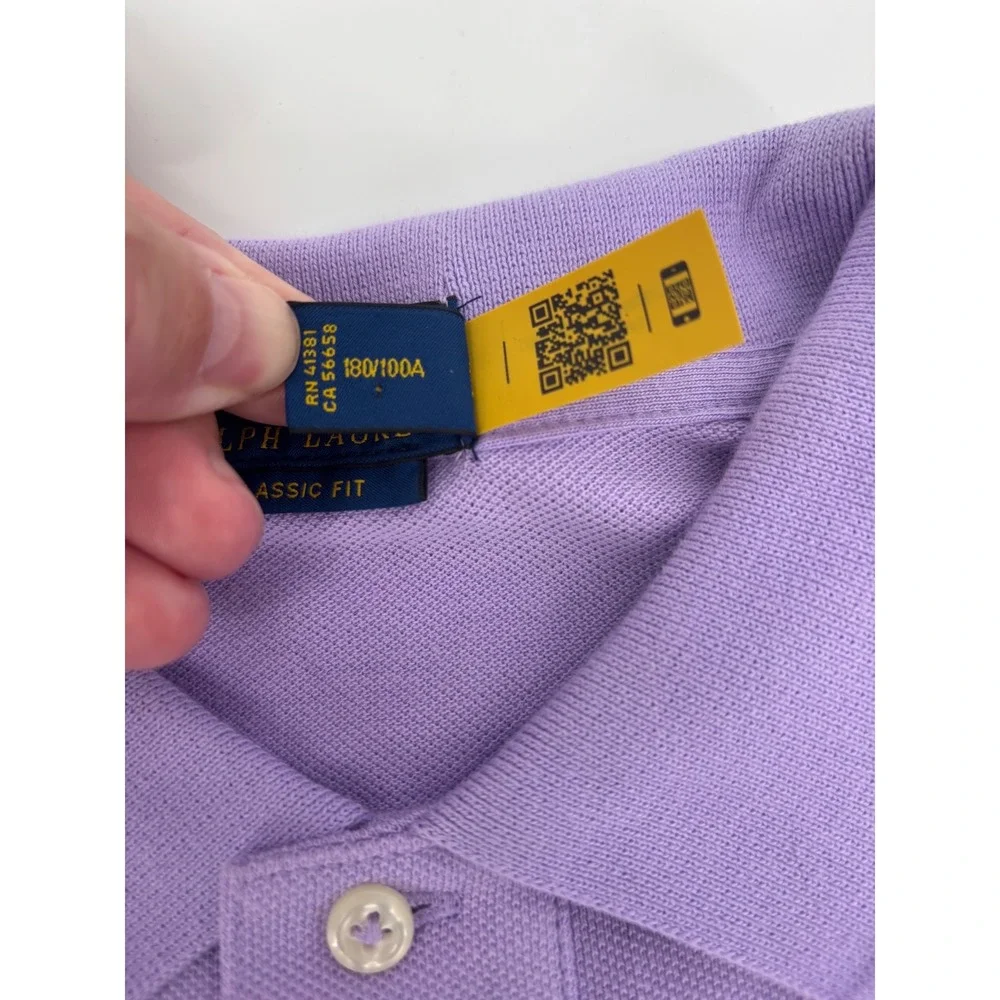 Polo Ralph Lauren Mens Classic Fit Mesh Polo Shirt Purple Large NWT 710534735457